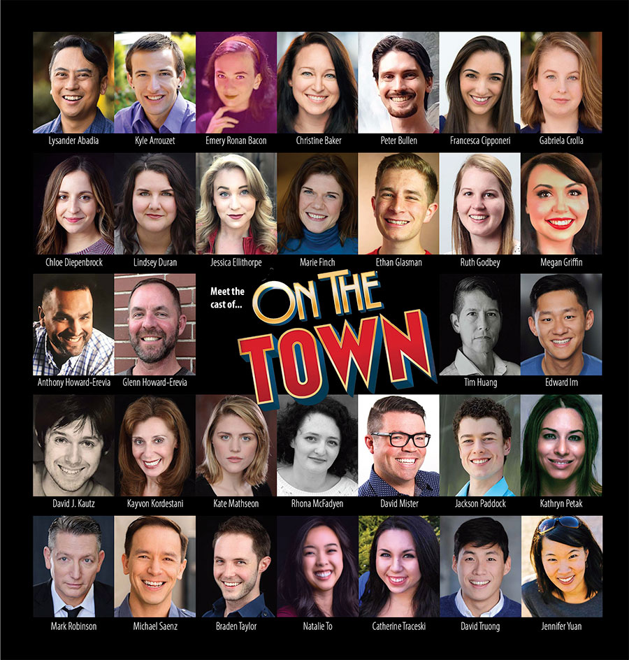 On The Town cast collage