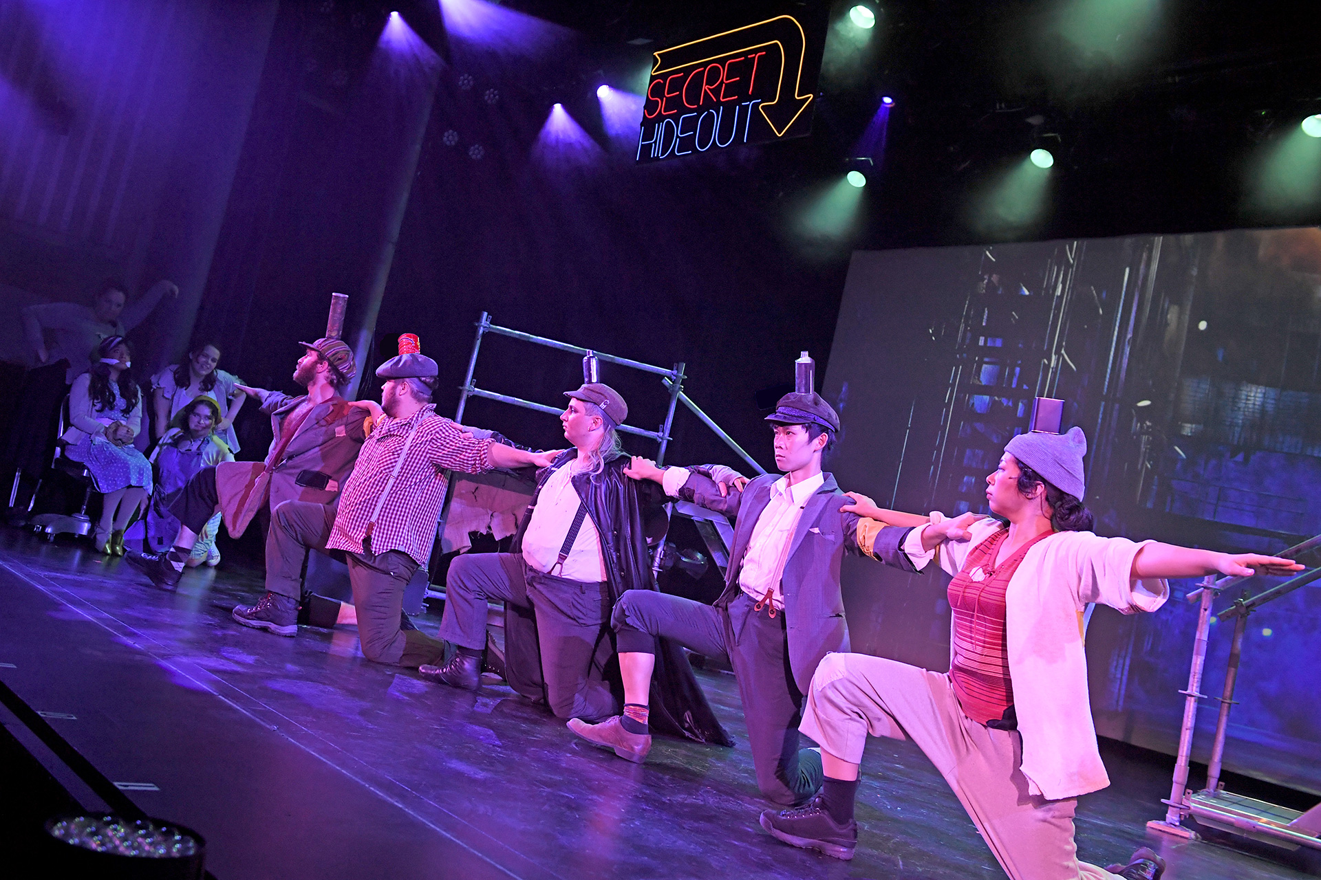 Bottle dance spoofs choreography from Fiddler on the Roof