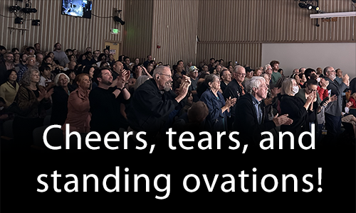 Cheers, tears, and standing ovations