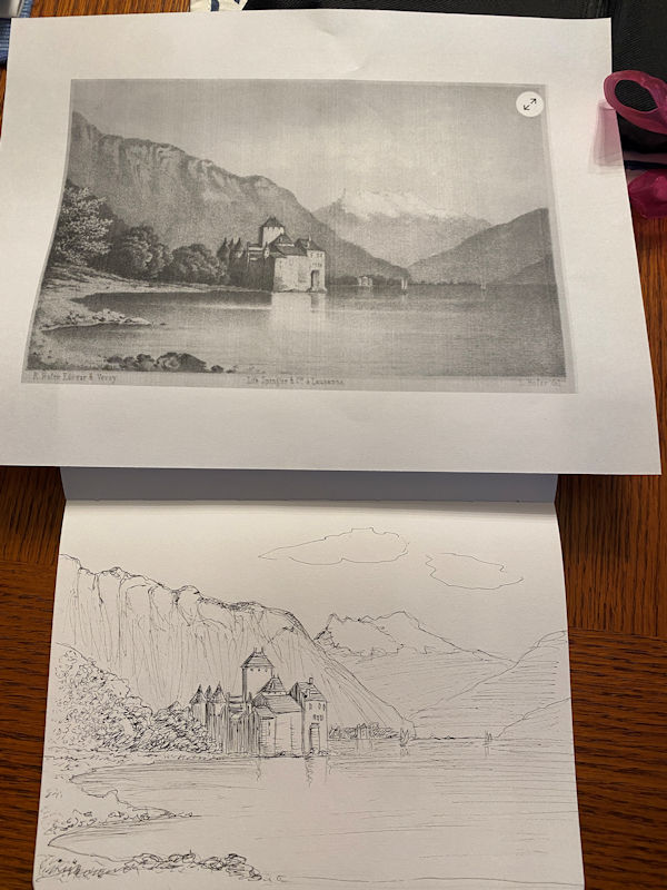 Sketching from period artwork