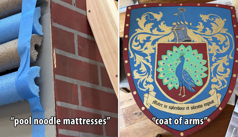 Noodles and coat of arms